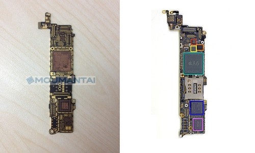 来自appleinsider的报道称,近日一张疑似苹果iphone 5s的主板谍照被