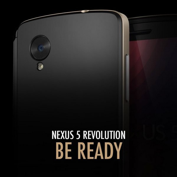 谷歌Nexus 5官方图曝光 或存土豪金版本